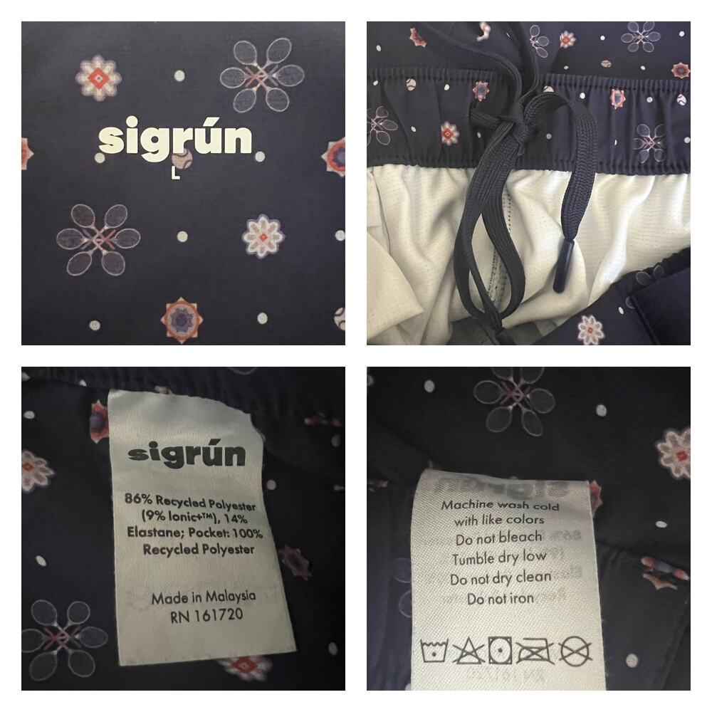 Sigrun Match v02 Peacoat Foulard Shorts Size L - Picture 7 of 9
